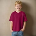 thumbnail image 2 of Ccpelsie Boys T-Shirts Cotton Tee Shirts Kids Loose Short Sleeve Summer Basic T Shirt Tops(Wine,9-10 Years), 2 of 8