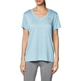 thumbnail image 1 of Camiseta técnica Under Armour con cuello en V torcido y manga corta para mujer, 1 of 3