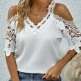 thumbnail image 6 of Tops for Women Trendy Blouses Women Dress Shirts And Blouses for Work Tech Shirt Woman Thermal Womens Casual Tops Short Sleeve Sports T Shirts Leopard Print Long Sleeve Shirt Pack Long White S, 6 of 6