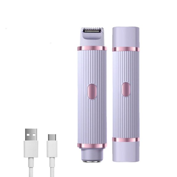 WE-POLUJ 2 in 1 Bikini Trimmer for Women Double Head Hair Trimmer Rechargeable for Leg Face Arm Bikinis Armpit Pubic Hair