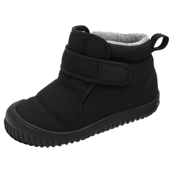 Lujianch Children Shoes Flat Soled Velvet Warm Short Boots Fashionable Outdoor Warm Princess Cotton Boots Non- Girls School Boots