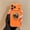 Orange, variant on For iPhone 14 Phone Case,With Back Circular Make-up Mirror,Camera Lens Protector,360°Rotatable Ring Kickstand,Glossy Shockproof Durable Cover,PC + TPU Hybrid Phone Case,Black