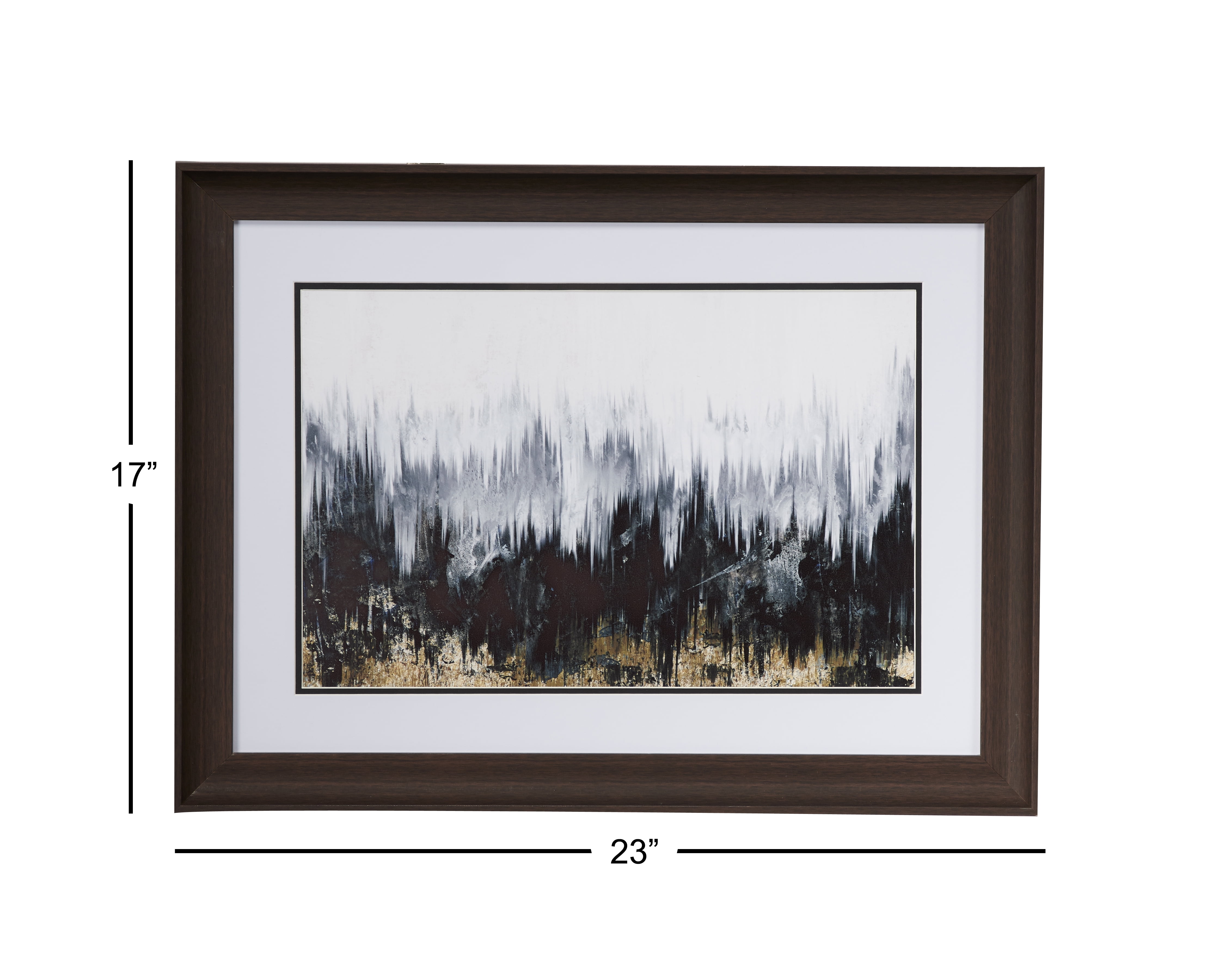 Decmode Black and White Abstract Landscape Painting