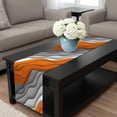 thumbnail image 4 of Orange Grey Ombre Table Runner 36 Inches Long, Modern Geometric Abstract Aesthetics Cream Kitchen Coffee Dining Table Decoration for Home Party Birthday Wedding Home Decor 13x36 Inches, 4 of 8