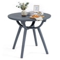 thumbnail image 1 of Gymax Outdoor Side Table 20'' Round Storage Side Table Weather-Resistant End Table Gray, 1 of 10