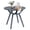 Gray, variant on Gymax Outdoor Side Table 20'' Round Storage Side Table Weather-Resistant End Table Gray