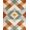 Multi, Pattern 18, variant on Design&I 8'x10' Washable Area Rug Patchwork Contemporary Geometric Block Abstract Mid Farmhouse for King Size Bedroom, Under Bed, Sleek Flatweave Pet Friendly