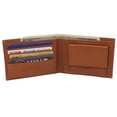 thumbnail image 2 of Marshal Soft Leather Kids Slim Thin Coin Pouch Bifold Wallet Tan, 2 of 7