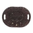 thumbnail image 6 of Mainstays Oval Dark Seagrass Storage Basket, Chalkboard, Cutout Handles, 15.94L x 12.01W x 6.61H, 6 of 11