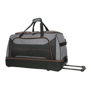 Protege 30 in Rolling Drop-Bottom Carry On Duffel Bag for Travel, Black and Gray