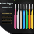 thumbnail image 2 of 10pcs Disposable Interdental Brushes – Straight Handle Floss Brushes for Teeth Cleaning with Stainless Steel Wire (Purple), 2 of 15