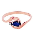 thumbnail image 2 of Galaxy Gold GG 14K Rose Gold Natural Diamond and Pear-Shaped Sapphire Ring - September Birthstone - Truth & Nobility - Sizes 5.5 to 11 - Fine Jewelry for Women, 2 of 4