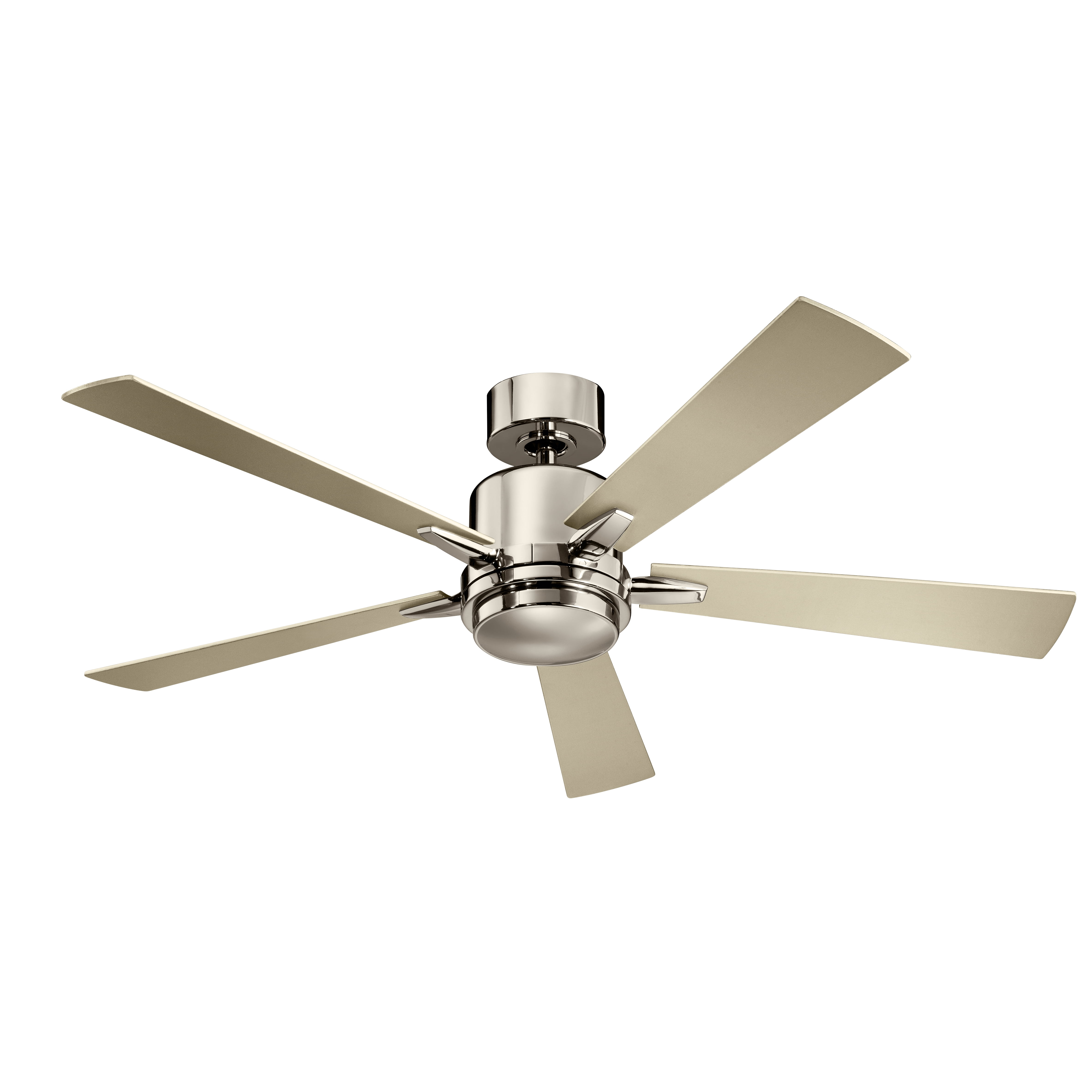 Kichler Lucian 52" Polished Nickel Integrated LED Ceiling Fan with Wall Control and Reversible Blades