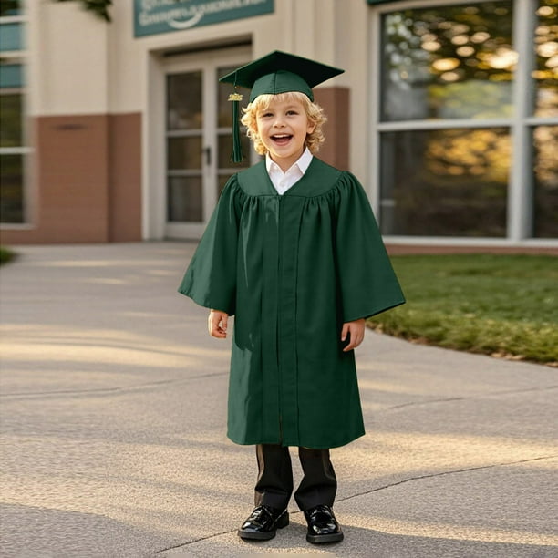 green emerald velvet dress 5th Grade Graduation Dress for Girls