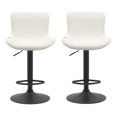 thumbnail image 3 of Set 2 Bancos Giratorios con Respaldo Alto Barra Desayunador Cocina color Blanco, 3 of 6