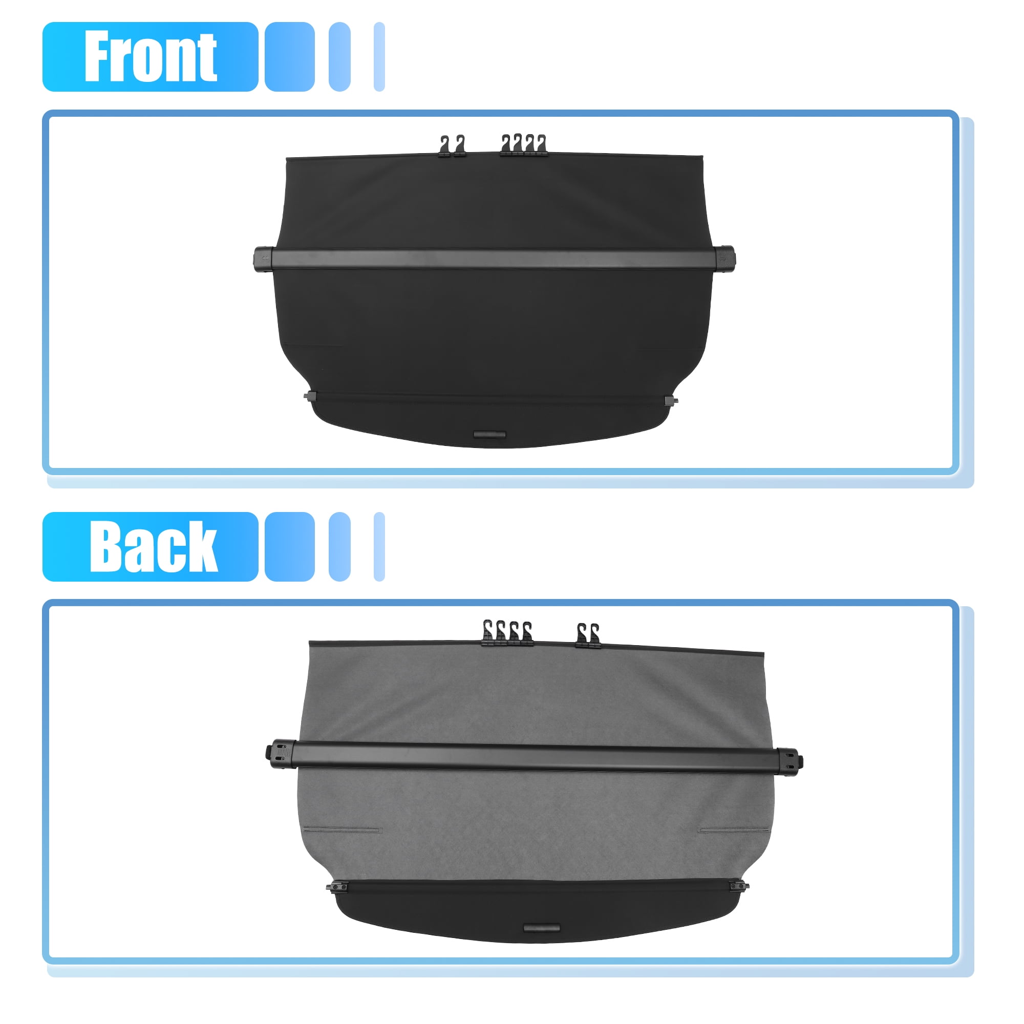 Unique Bargains Cargo Cover Rear Trunk Shield Shade Fit for Honda CRV 2007-2011 Black