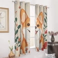 thumbnail image 3 of Dog (7) 2 Panels 3D Printing Pattern Curtain for Bedroom Living Room Kitchen Window Decoration Home, 3 of 6