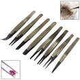 thumbnail image 3 of CUITING ESD Anti-Static Tweezers Industrial Tweezers with Replaceable Carbon Fiber Tips, 3 of 7