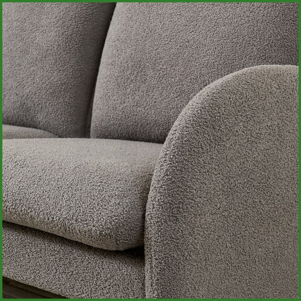 Modern 59" Sherpa Loveseat Sofa - Solid Wood Frame 2-Seater for Living Room, Apartment