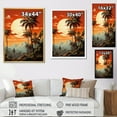thumbnail image 4 of Designart "Tranquil Tangerine Twilight In The Tropics" Palms & Palm Trees Wall Art Living Room, 4 of 7