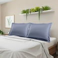thumbnail image 2 of PiccoCasa 2 Pcs Satin Pillowcase, Super Soft Envelope Pillow Shams, 20"x36" Slate Gray, 2 of 8