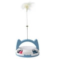 thumbnail image 1 of Juguetes para gatos con bola de pistas de rodillos, juguete de plumas giratorio automático, juguete de rodillo de pista para gatos, juguete de plumas giratorio automático elaborado por expertos Jadeshay  A, 1 of 8