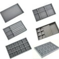 thumbnail image 1 of Stackable Jewelry Organizer Trays, Premium Material Protective Velvet Lining Adjustable Storage Velvet Jewelry Display Tray for Home Dresser Showcase Box, 1 of 7