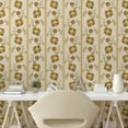 thumbnail image 2 of Ambesonne, Flowers Boho Peel & Stick Wallpaper for Home, Oriental Floral Design, 13"x100", Pale Tan Dark Yellow, 2 of 5