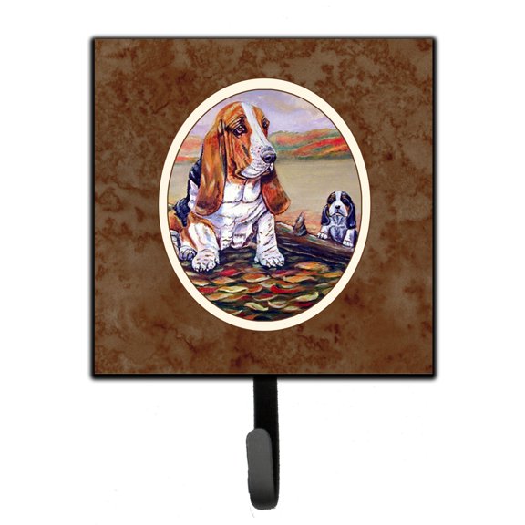 Carolines Treasures 7004SH4 Basset Hound Leash or Key Holder 7Hx4.25W multicolor