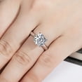 thumbnail image 3 of AnuClub 3.5ct Cushion Moissanite Engagement Ring, D Color 925 Sterling Silver, Eternity Wedding Promise Anniversary Band Rings for Women, 3 of 7