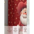thumbnail image 5 of Red Santa Christmas Sheer Curtains 63 Inch Length 2 Panels Set, Western Cowboy Xmas Snowflake Voile Window Treatment Rod Pocket Curtains Sheers Drapes for Bedroom/Living Room/Kitchen 52x"63"x2, 5 of 7