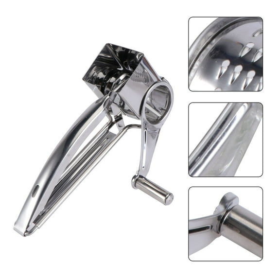 WHAMVOX Cheese Grater Hand Crank Stainless Steel Planing Set Cutter Held