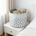 thumbnail image 4 of SLYNSHome Storage Basket,Small Hamper Laundry Basket Gray Small Basket with Handles Decorative Toy Storage Bin Shelf Storage Organizer, 4 of 7