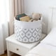 thumbnail image 5 of Lekihaqq Cloth Storage Basket Foldable Organizer Bin for Clothes Toys Household Decor Gray, 5 of 7