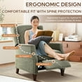 thumbnail image 5 of MALOL Wingback Pushback Recliner Chair, Living Room Accent chairs, Recliner Sofa with Footrest, Green, 5 of 11