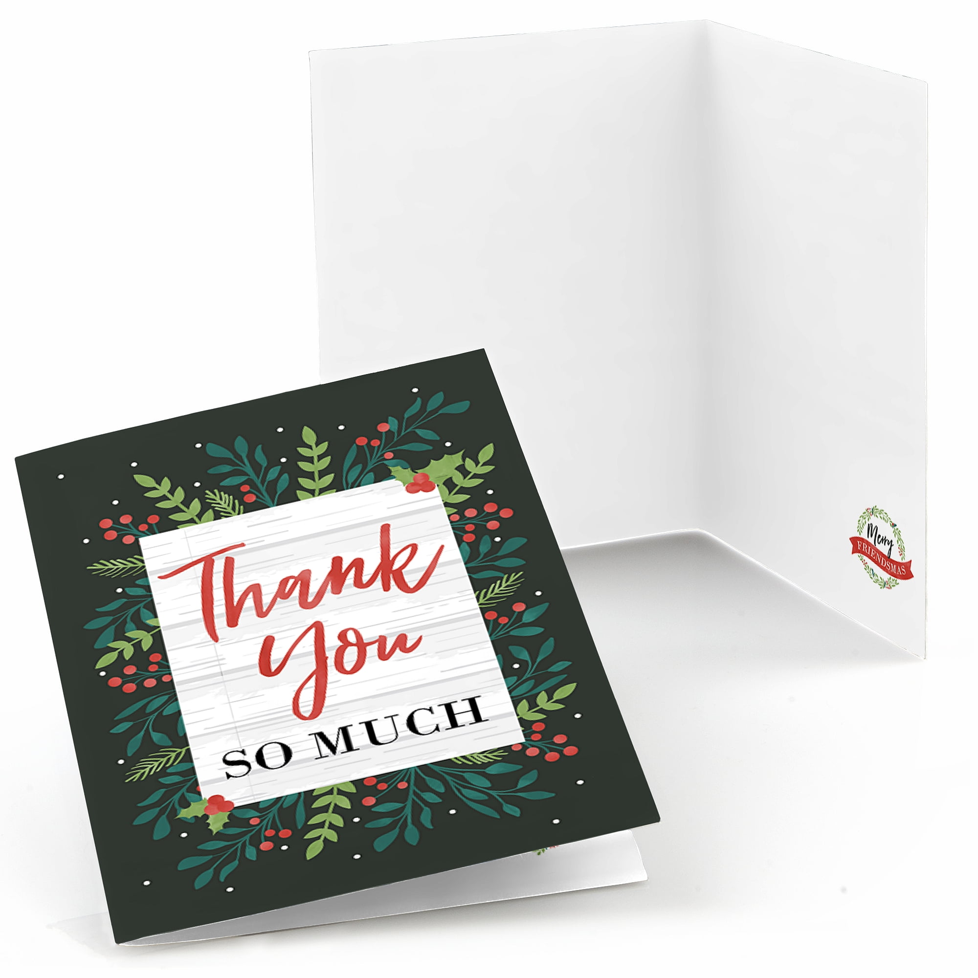 Iconikal Kraft ChristmasThank You Cards with Envelopes Foil Embellished 35-Count 