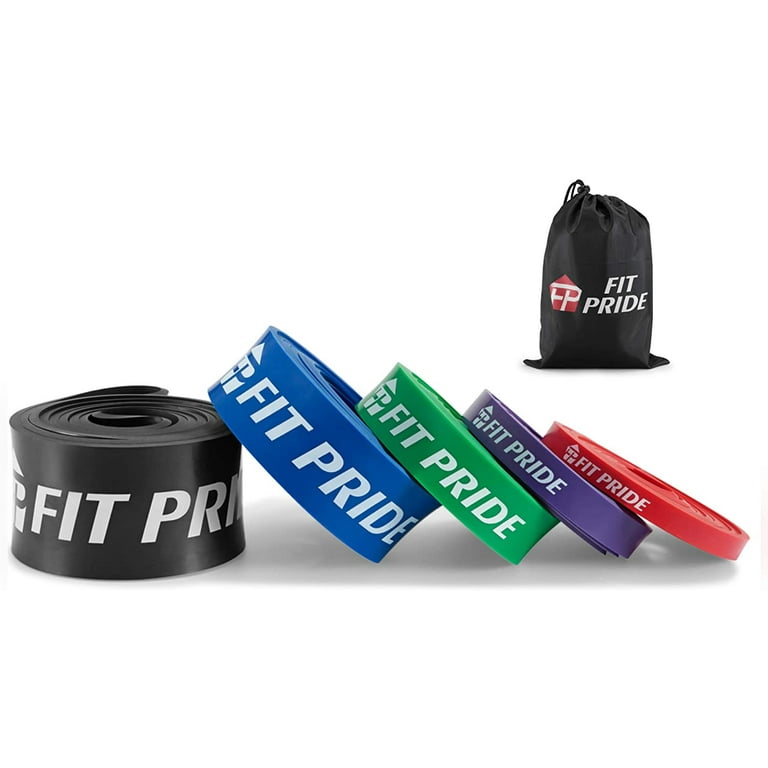 FIT PRIDE Resistance Band for Pull Up Exercise Stretchable Increase Mobility for Powerlifting Great for Workout Includes Free Fitness Guide