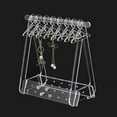 thumbnail image 3 of facefd Earring Display Stand Acrylic Ear Studs Organizer Mini Coat Hanger Rack, 3 of 9