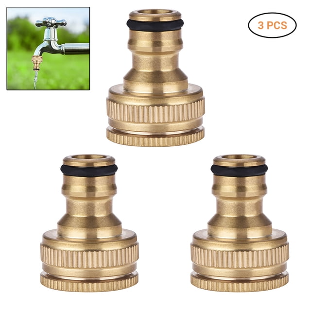 3 uds conector de grifo de manguera de latón 1/ 2 pulgadas 3/ 4 pulgadas adaptador de manguera para jardín adaptador de conector de grifo de tubo de rosca