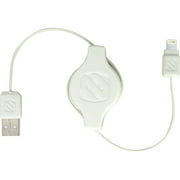 Angle View: strikeLINE Retractable Lightning Cable, White