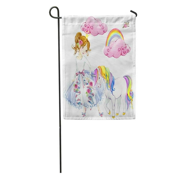 POGLIP Game King of The Night and Dragon Blue Flame White Garden Flag Decorative Flag House Banner 12x18 inch