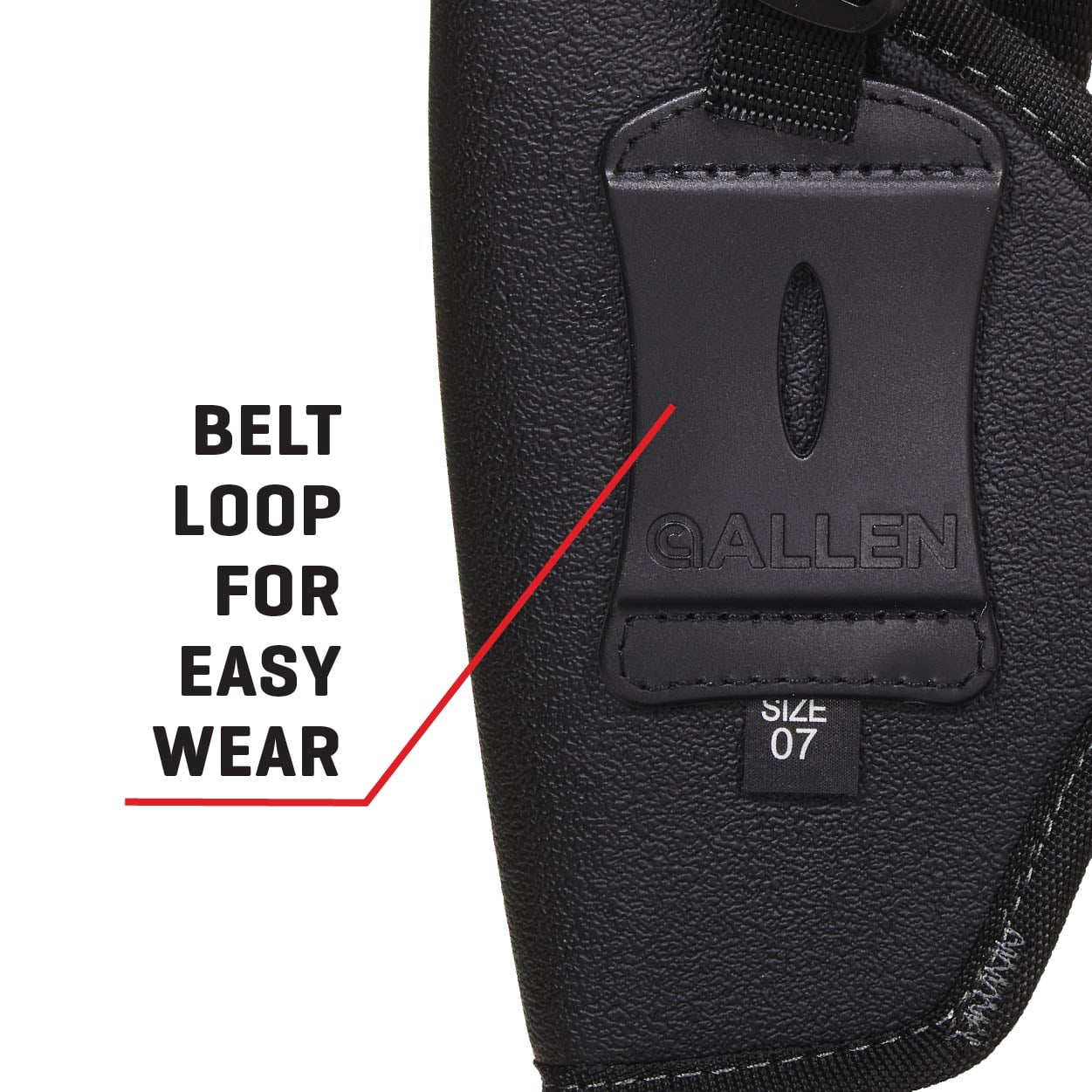 Allen Company Magnetic Quick Release Firearm Hip Holster, 4"-5," Black, Polyester, 0.26 lb