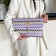 thumbnail image 2 of Bolso Embrague Paja Con Mano Punto Elegante para Mujeres Gran Capacidad () Púrpura, 2 of 9