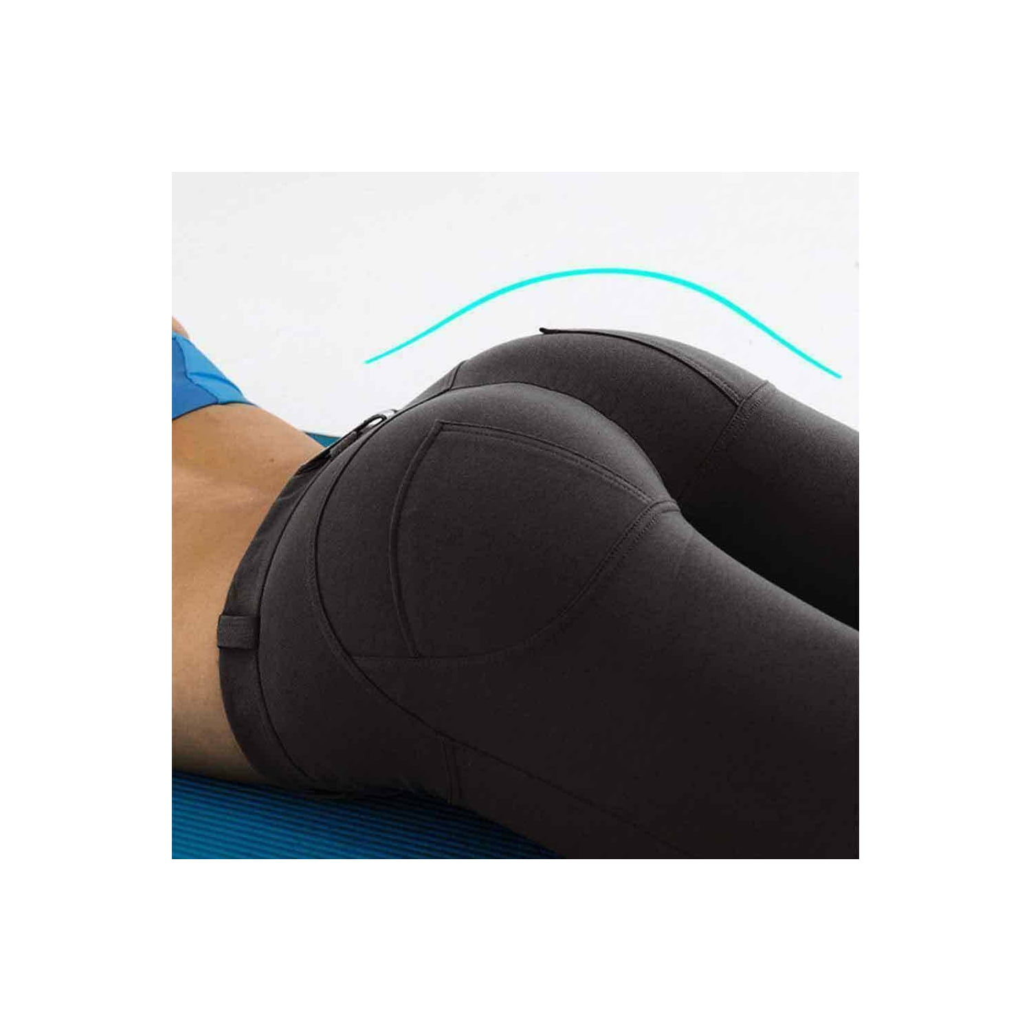 Interloper Low Rise Butt Lift Yoga Pants Fitness Leggings Stretch Pants   Black  eBay