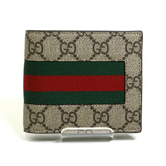 Pre-Owned GUCCI Bi-fold Compact Wallet 779854 GG Supreme Outlet Unused Item