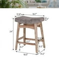 thumbnail image 4 of Sophia & William 24" Counter Height Bar Stools Saddle Bar Stools-Set of 2-Gray, 4 of 5