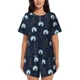 thumbnail image 1 of Fotbe Night Forest Wolf Conjunto de Pijama Estampado para Mujer, 2 Piezas, Ropa de Dormir con Camiseta de Manga Corta y Shorts Suaves-XX-Large, 1 of 6