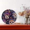 thumbnail image 2 of GZHJMY Colorful Skulls Clock Silent Round PVC Wall Clock Non Ticking Battery Device Clocks Creative Decoration Wall Clock for Living Room Bedroom Office Kitchen, 2 of 6