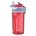 thumbnail image 2 of Contigo Kids 2-in-1 Snack Hero Tumbler Featuring 4oz Snack Holder Stacked on Top of 13oz Water Bottle - BPA Free, Durable Tritan w/Flexible Carry Handle & Spill-Proof Valve, Purple & Pink – 2 Pack, 2 of 6