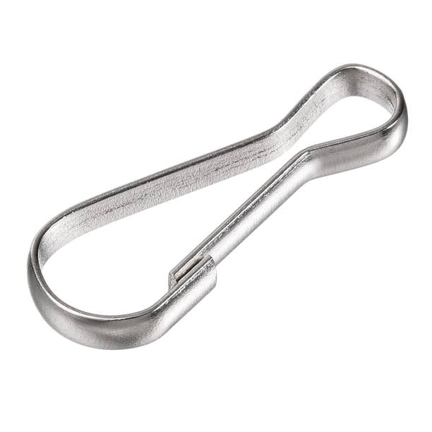 Ganchos de Clip de Resorte Uxcell 27x10x2.5mm Hierro Tono Plateado 100Paquete